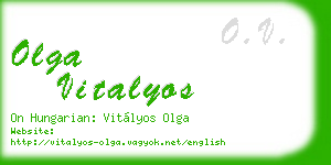 olga vitalyos business card